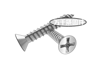 A牙II型軋制螺紋型十字槽沉頭木螺釘 ASME B18.6.1