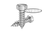 A牙米字槽圓頭帶墊自攻螺釘 BS 4174