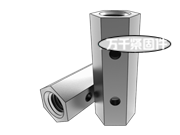 側(cè)面帶孔六角長螺母 DIN 1479