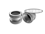 滾花通孔中間帶槽臺階鑲?cè)肼菽?帶密封墊 DIN 16903