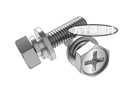 十字槽凹穴六角頭螺栓、彈墊和平墊組合 GB 9074.13