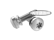 梅花槽盤頭螺釘、小平墊和彈墊組合（企標(biāo)） GB 9074.1G