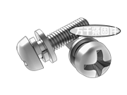 十字槽小盤頭螺釘、平墊和彈墊組合 GB 9074.8