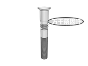 100°沉頭抗剪型環(huán)槽鉚釘A型 GJB 381.4