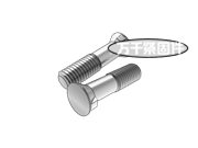 60°沉頭帶榫細桿螺栓 GOST 7785