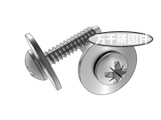 米字槽盤(pán)頭自攻螺釘和大平墊組合F型 ISO 10510