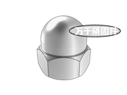 3型小對(duì)邊六角蓋形螺母 JIS B1183