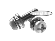 十字槽盤頭和平墊、外齒鎖緊墊圈的組合 JIS B1188