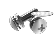 十字槽扁頭螺釘和平墊、外齒鎖緊墊圈的組合 JIS B1188