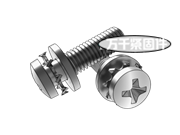 十字槽球面扁圓柱頭和平墊、外齒鎖緊墊圈的組合 JIS B1188
