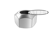 2型壓點(diǎn)式全金屬六角鎖緊螺母 5、8、10、12級(jí) NF  E25