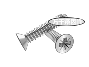 米字槽沉頭自攻螺釘F型 NF E25