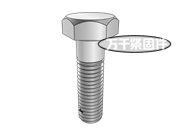 細(xì)牙六角頭螺桿帶孔螺栓 QC 173C