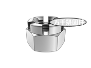 2型開(kāi)槽皇冠螺母 細(xì)牙 QC 383B