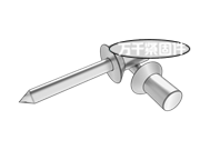 120° 封閉型沉頭抽芯鉚釘 11級 QC 443B