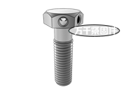 軌道車(chē)輛車(chē)軸軸端細(xì)桿六角頭頭部帶孔螺栓 TB/T 1479